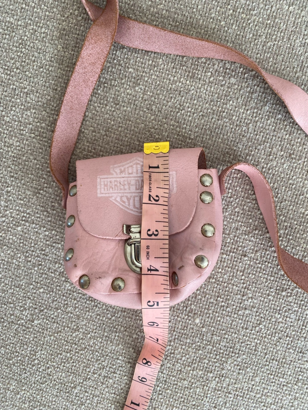Harley-Davidson Pink Leatherette Studded Crossbody Bag - Picture 9 of 11